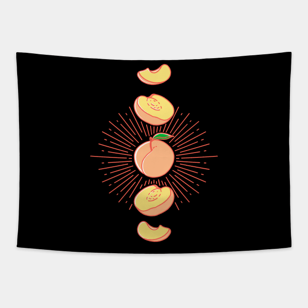 Peachy Phases Tapestry by Almasha