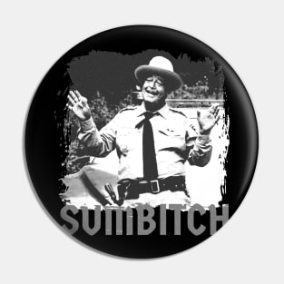 sumbitch - black and white Pin