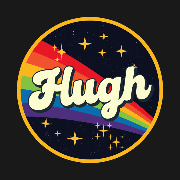 Hugh // Rainbow In Space Vintage Style by LMW Art
