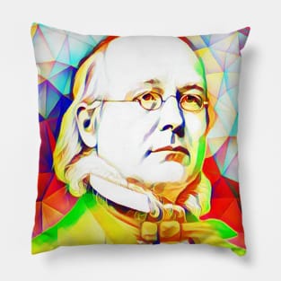 Horace Greeley Colourful Portrait | Horace Greeley Artwork 12 Pillow