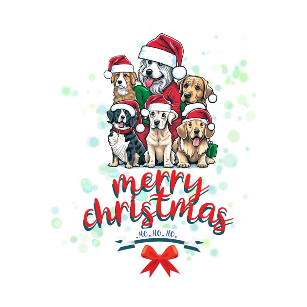 Cute dogs with christmas hat ,Merry Christmas by GerganaR