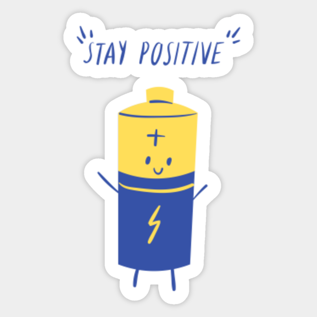 Stay positive Funny puns cartoon - Puns - Sticker | TeePublic Stay positive Funny puns cartoon - Puns - Sticker | TeePublic