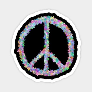Peace Flower Power Sign Magnet