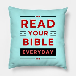 Read Your Bible Everyday | Christian Typography Pillow