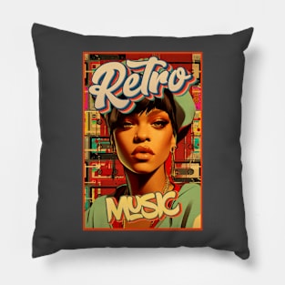 Rihanna Retro Music Pillow