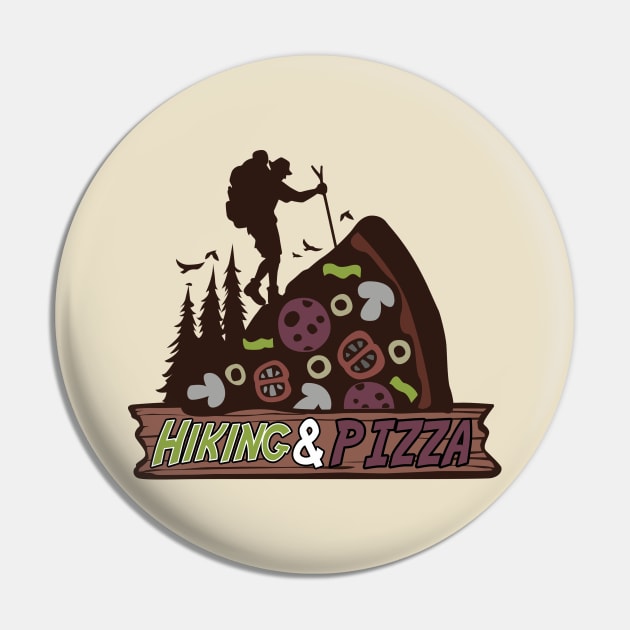 Hiking and Pizza Pin by BOEC Gear