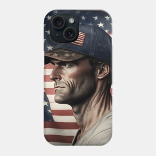 [AI Art] Proud American man Phone Case