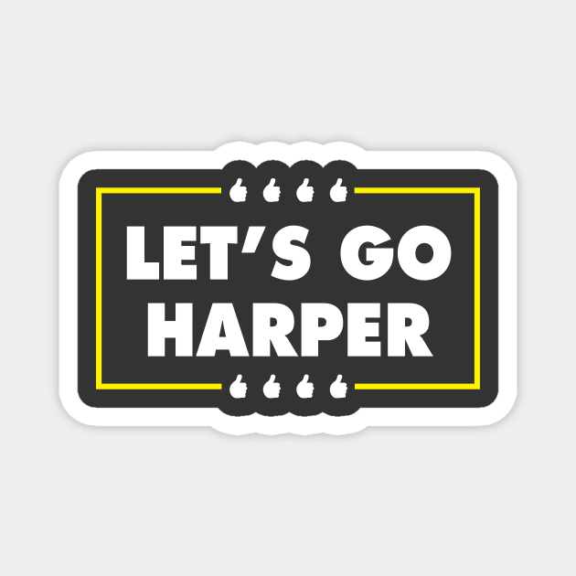 Let's Go Harper Magnet by Wiech Trash