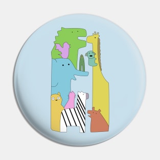 Goofy Animals Pin