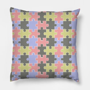 Colorful puzzle pieces Pillow