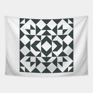 Modern Geometric Quilt Block in Black Tapestry