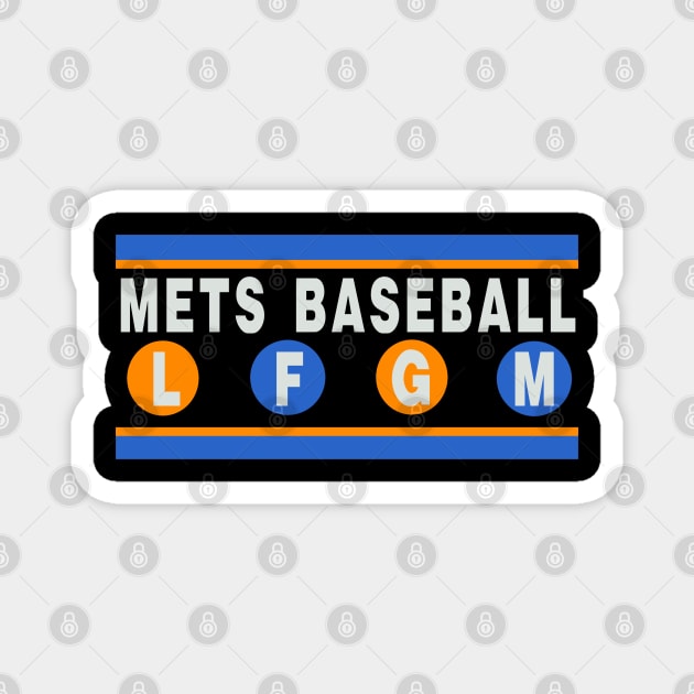 NEW YORK METS LFGM SUBWAY SIGN Magnet by ATOMIC PASSION