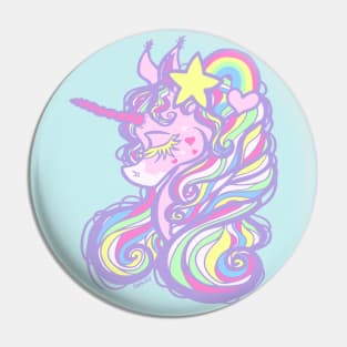 80's Pastel Toy Unicorn Pin