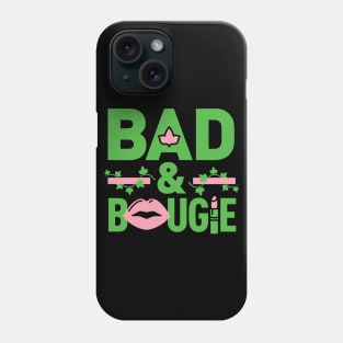 Bad and Bougie 1908 AKA Pretty Girls Ivy Pearls Pink Green Phirst Pham Phone Case