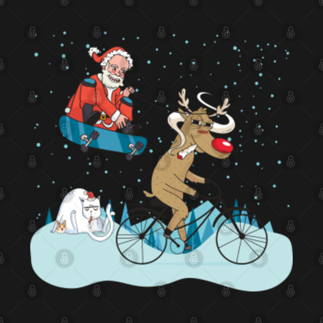 Disover Stoned Christmas With Groovy Santa - Christmas Funny - T-Shirt