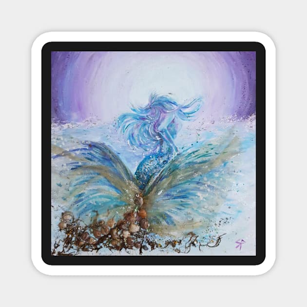 Full Moon Mermaid Magnet by saraperry