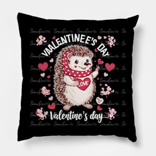 Valentine's Day - Hedgehog - Sublimation Design Download PNG - DTF Digital File Download - Shirts Mugs Tumblers EmmePrintCo Pillow