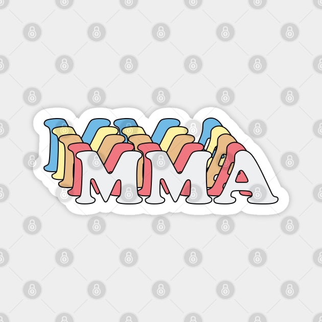 MMA Retro Text Magnet by dajabal