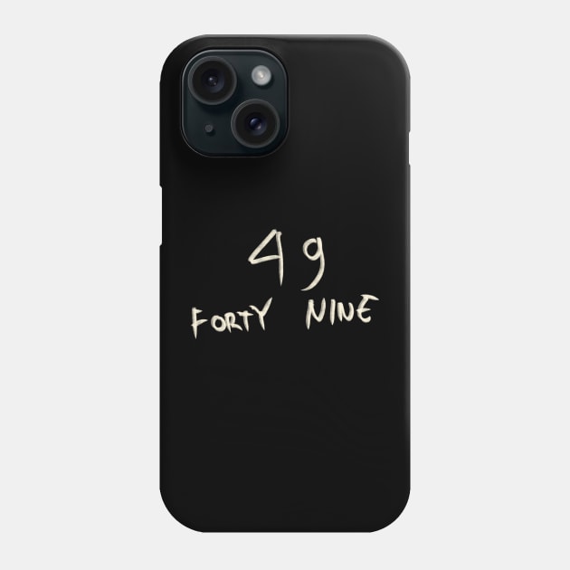 Hand Drawn Letter Number 49 Forty Nine Phone Case by Saestu Mbathi