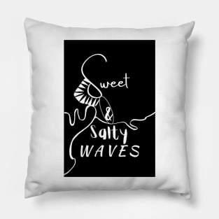 Dark Sweet Sun and Salty Waves Pillow