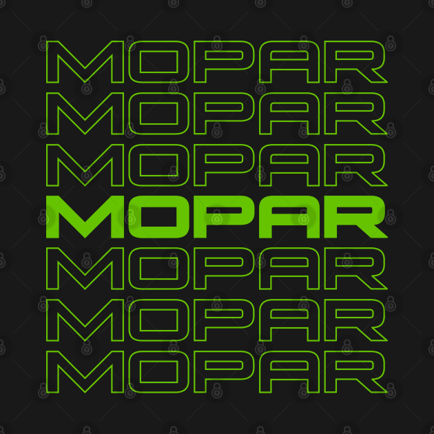 Mopar repeat  - Green print by retropetrol