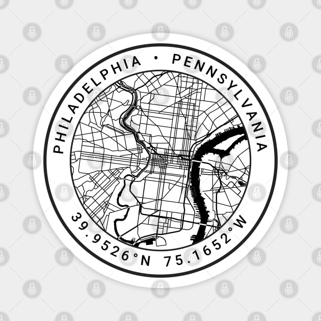 Philadelphia Map Magnet by Ryan-Cox