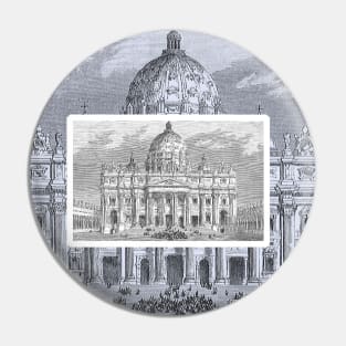 St. Mark's Square St. Peter's Basilica in Vatican Pin