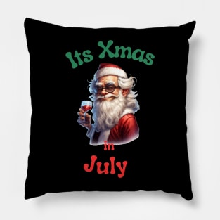 Santa Claus Christmas in July Pillow