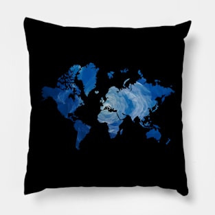 Cool Deep Eddy Abstract blue ocean theme gift design Pillow