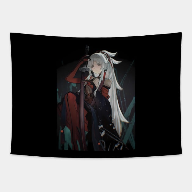 Black samurai Tapestry by Fracture Traveling