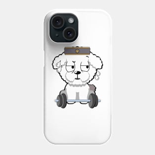 Cute furry dog is exercising Phone Case