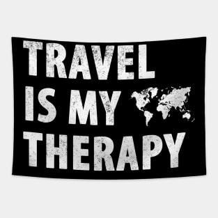 Travel is my therapy Tapestry