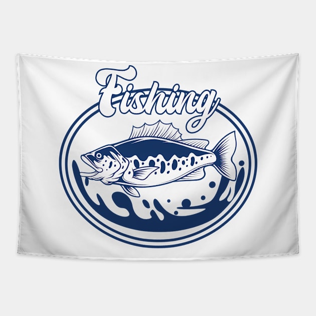 Bass Fish 1.3 Tapestry by Harrisaputra