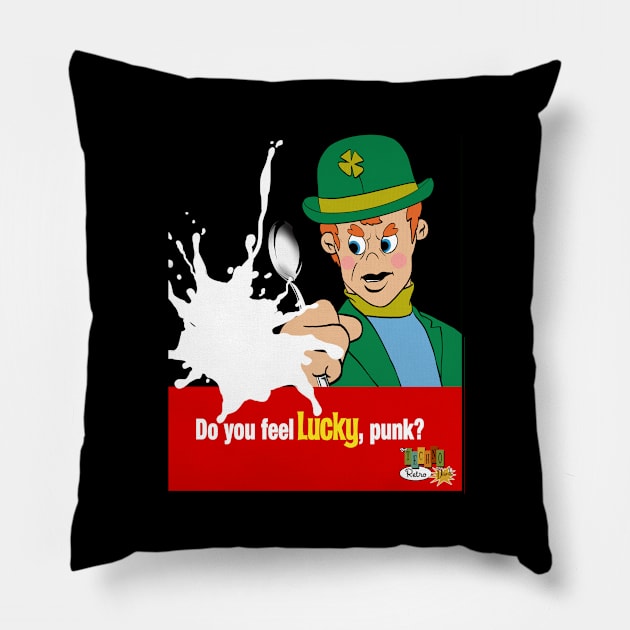 Do You Feel Lucky? TechnoRetro Dads Pillow by TechnoRetroDads