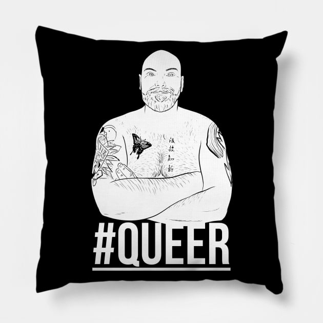 Hashtag BOYZ - QUEER Paul invert Pillow by RobskiArt