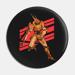 Jackrabbot Orange Red Pin