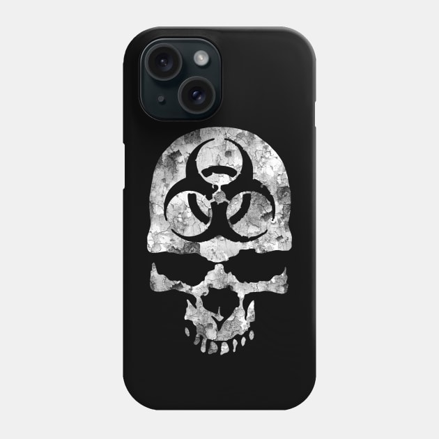 Distressed Biohazard Skull Phone Case by BoneheadGraphix