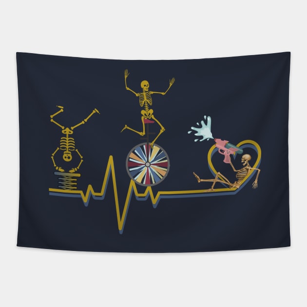 Skeleton Lifeline Tapestry by MinnieWilks