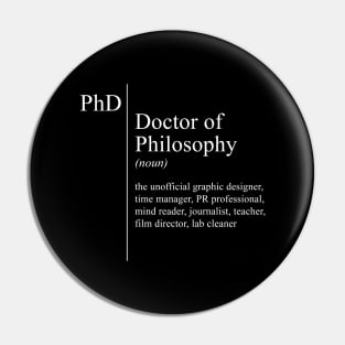 PhD Funny Definition Chemistry PhD Graduation Gift Pin