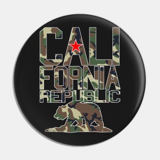 California Republic (camo bear style) Pin