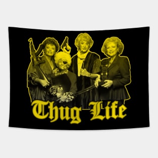 Golden Old Thug Life Tapestry