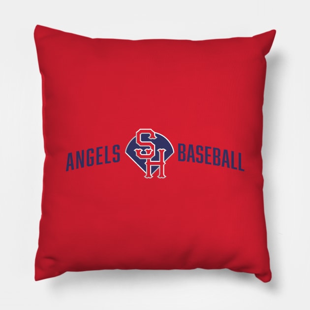 SH Angels Baseball – blue Pillow by SHAngelsShop