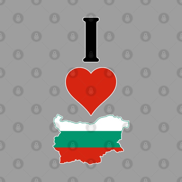 I Love Bulgaria Vertical I Heart Country Flag Map by Sports Stars ⭐⭐⭐⭐⭐