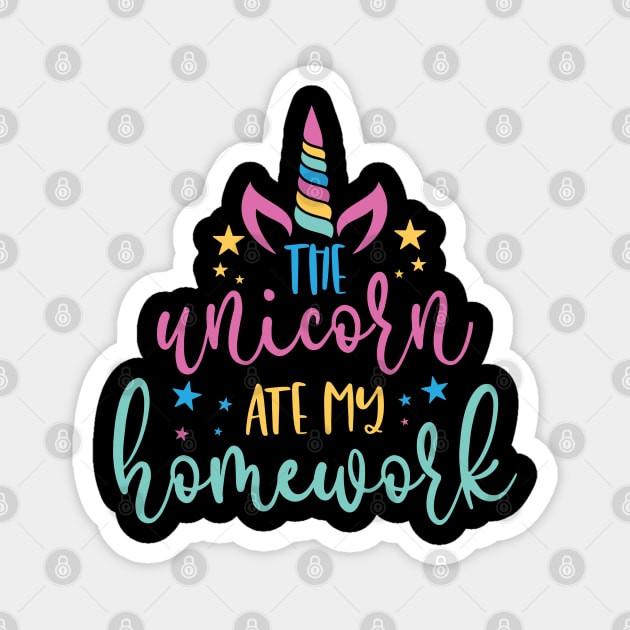 the unicorn ate my homework Magnet by busines_night