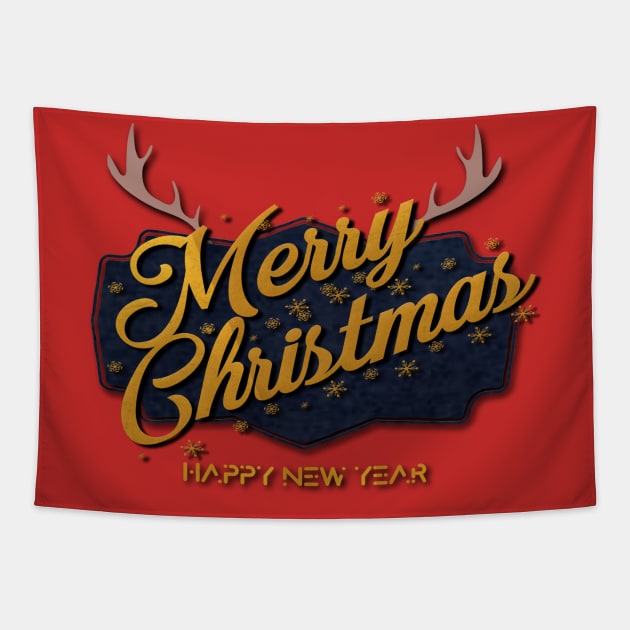 Merry Christmas and Happy new Year 2020 Tapestry by Genio01