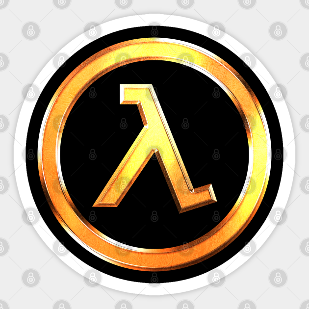 Half Life Lambda Symbol Variant Half Life Aufkleber Teepublic De