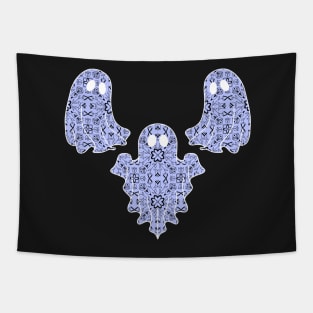 Halloween Ghost Native Ojibwe Floral by Niibidoon Tapestry