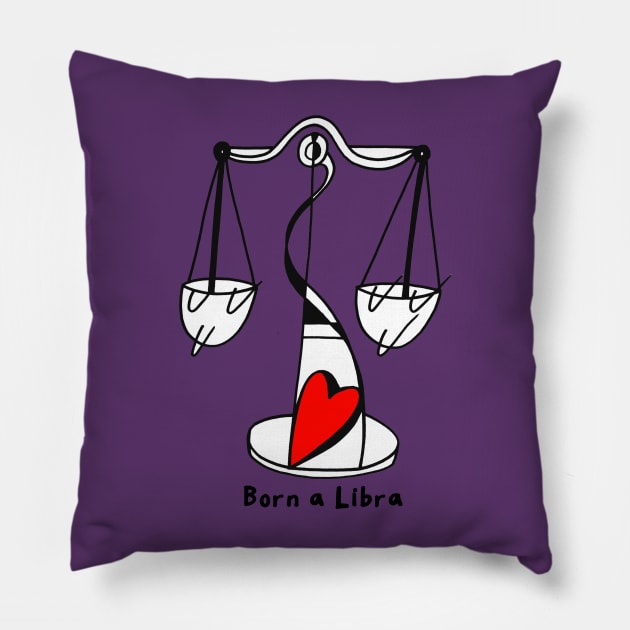 Born a Libra by Pollux Pillow by WorldofPollux