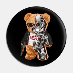 bear toy half robot Pin