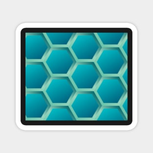 Blue Honeycomb Bubblewrap Pattern Magnet